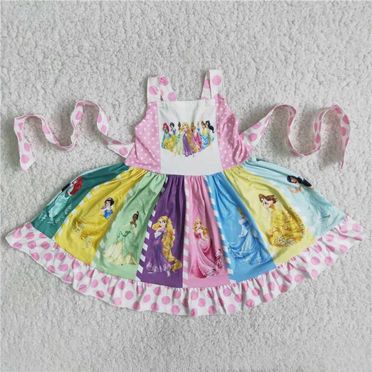 C0-23 Girls Sleeveless Princess Twirl Dress