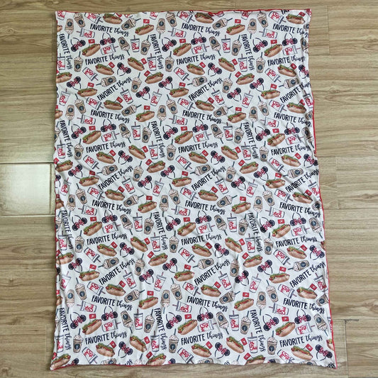 BL0020-M Baby Favorite Thing Coffee Hot Dog Blankets