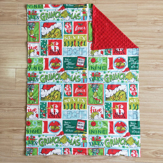 6 B6-20-29-43 inches Baby Blankets Christmas Cartoon Red