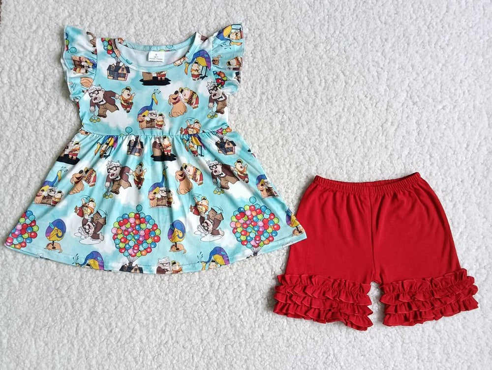 C1-1 Girls Red Shorts Outfits