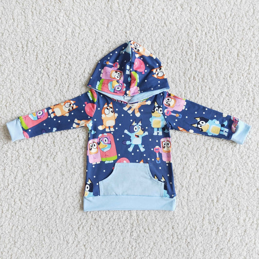 6 B2-31 Kids Cartoon Dog Hooded Shirt