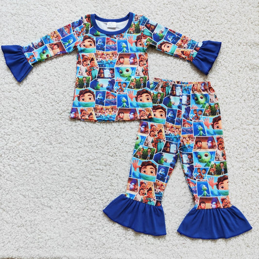 6 A17-19 / 6 B10-40 Baby Boys Girls Sibling Cartoon Character Pajamas