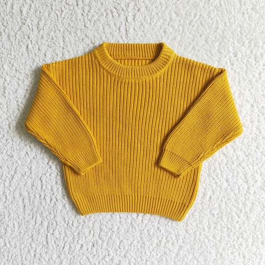 GT0034 Girl Mustard Yellow Sweater