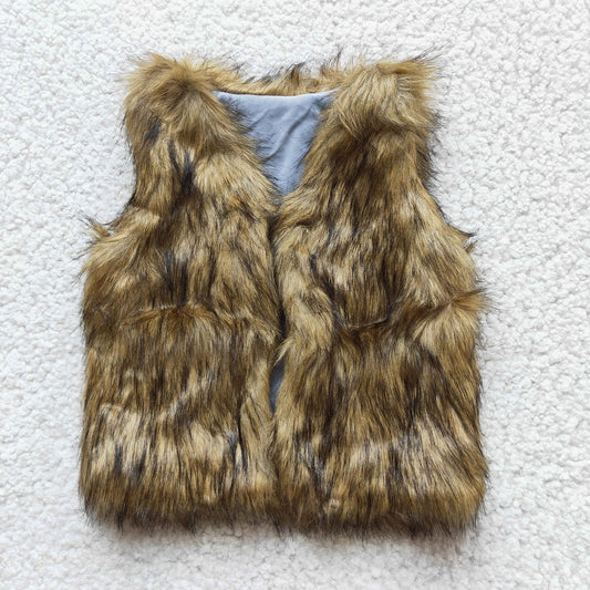 6 A21-4 Girl Faux Fur Vest