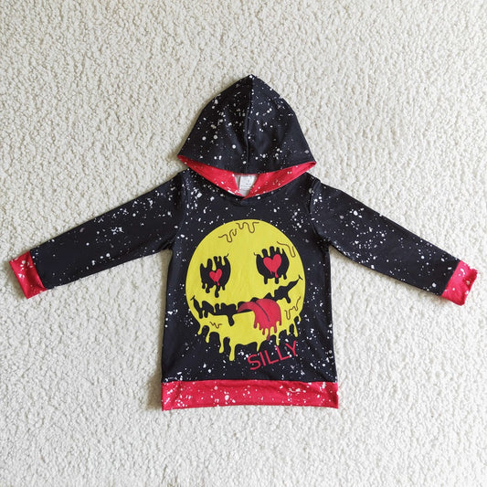 BT0058 Halloween Kid Silly Face Hooded Shirts