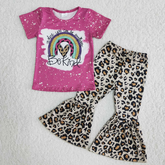 B15-23 Girls Be Kind Rainbow Love Heart Bell Outfits