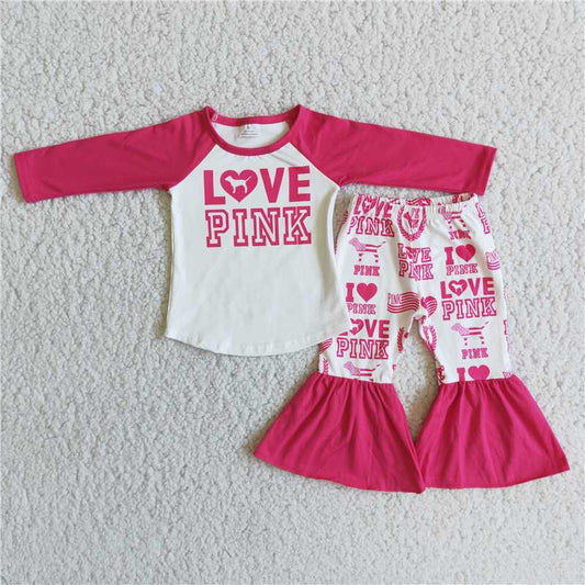 6 A32-13 Valentine's Day Girls Pink Outfits