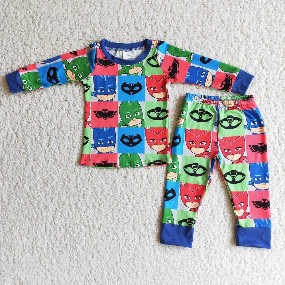 6 C9-1 Winter Long Sleeve Baby Boys Cartoon Character Pajamas