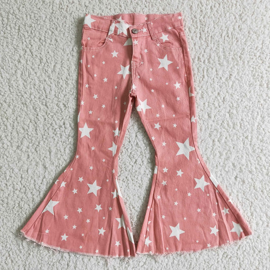 C14-11 Girls Pink Star Jeans