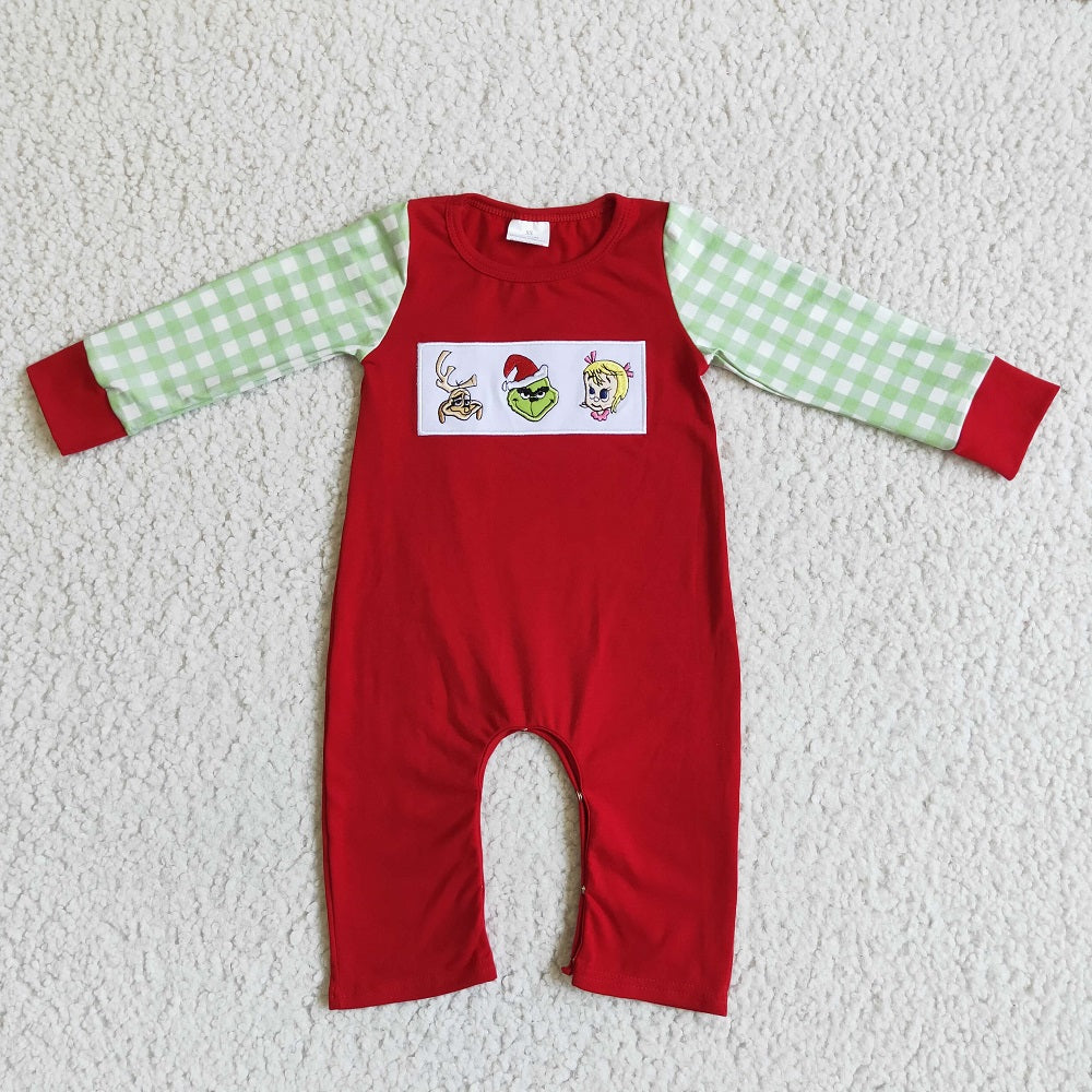 LR0018 / LR0019 Christmas Boys Embroidered Character Romper