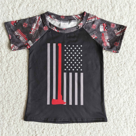 C5-5-1 Boys Fire Truck Shirts