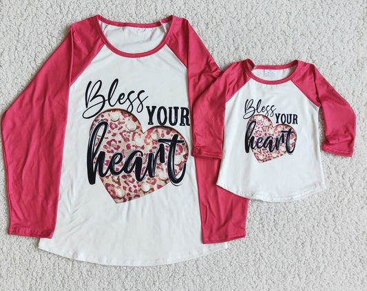 6 A31-15 Kids Shirts Mom & Me Love Heart Valentine