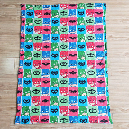 6 B2-20-29-43 inches Kids Blankets Cartoon Plaid Blue