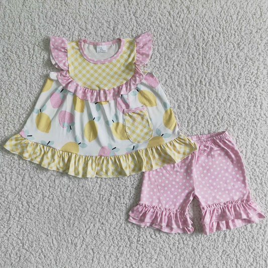 GSSO0073 Girl Lemon Strawberry Shorts Outfits