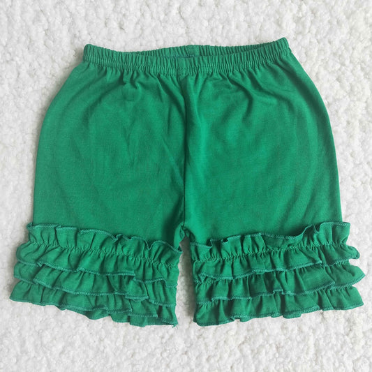 C15-14 Green Ruffle Shorts