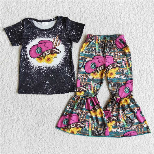 B2-1 Western Girls Sunflower Cactus Bell Outfits