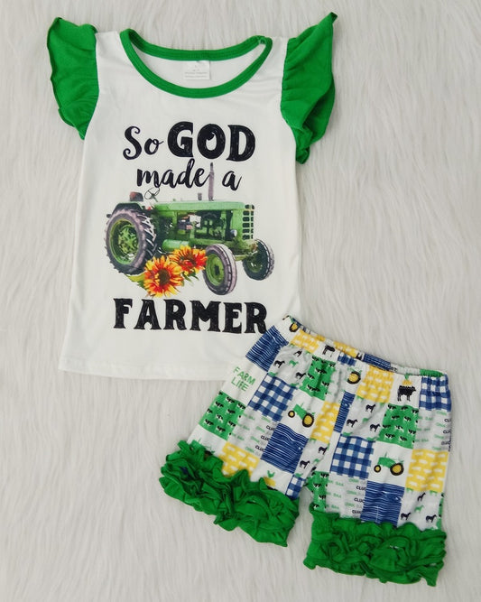 A14-3 Farmer Tractor Shorts Outfit