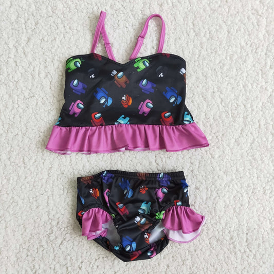 B1-15 Summer Baby Girls Ruffle Swimsuit