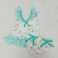 C11-1 Girls Floral Plaid Swimsuit