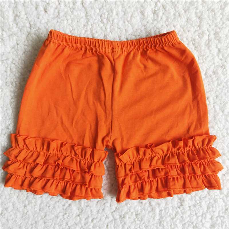 C16-5 Orange Ruffle Shorts