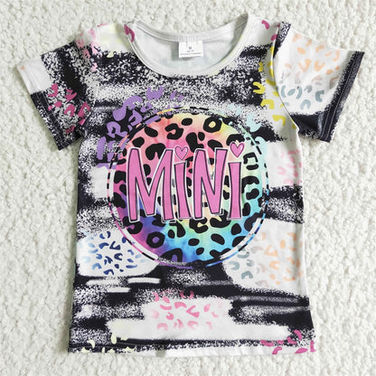 GT0004 Kids Leopard Mini Tie Dye Short Sleeve Shirts