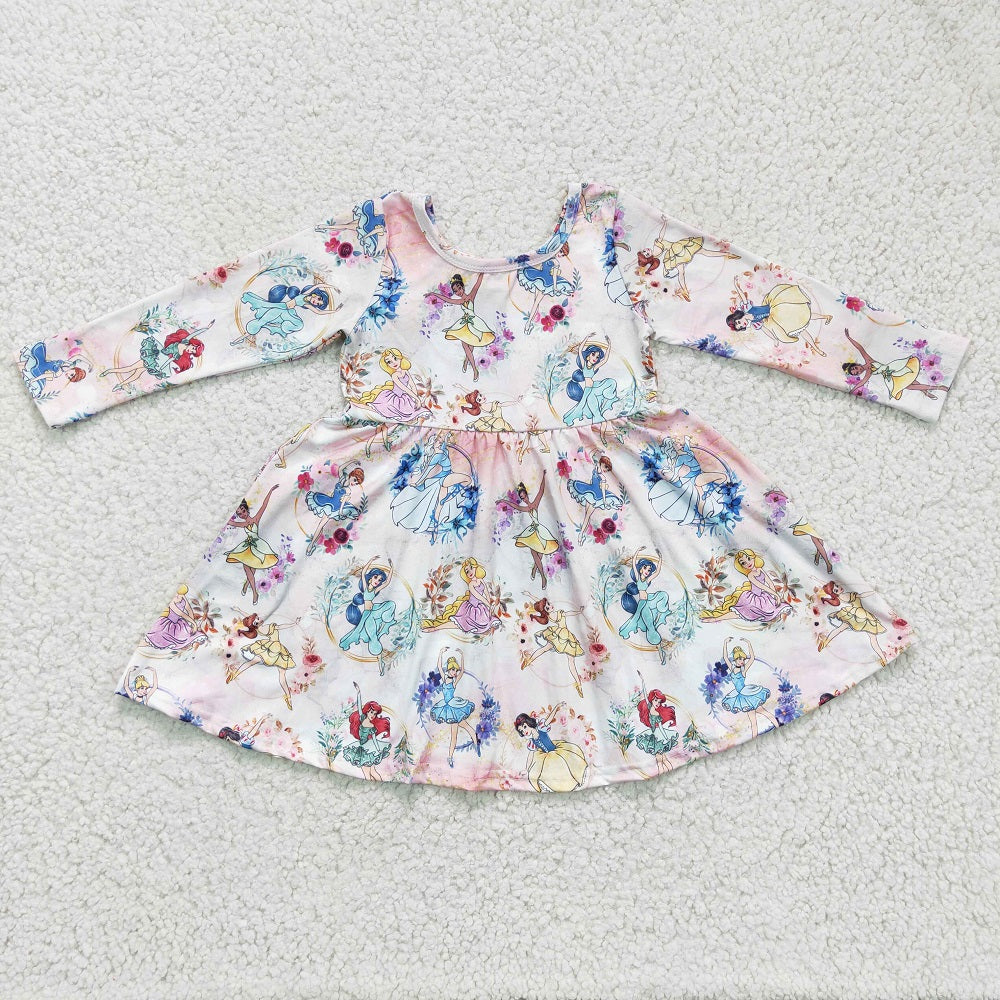 GLD0177 Girl Princess Long Sleeve Dress