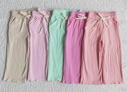 Baby Girls Loose Soft 100% Cotton Pockets Pants