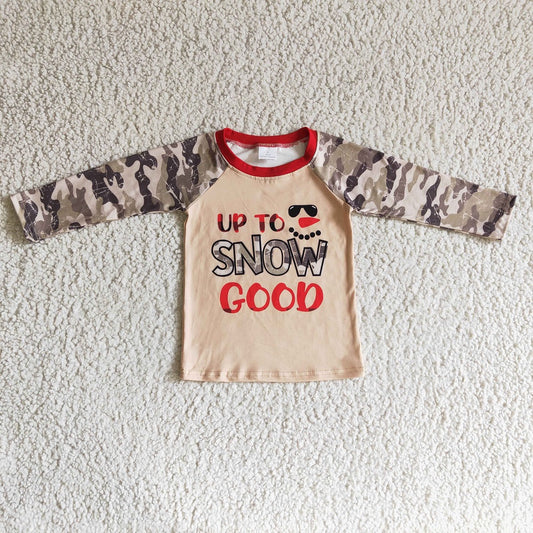 BT0097 Christmas Kids Snow Camouflage Shirts