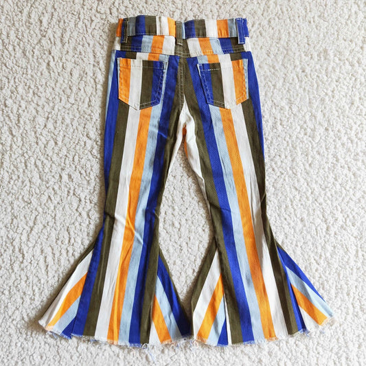 P0029 Girl Striped Bell Jeans