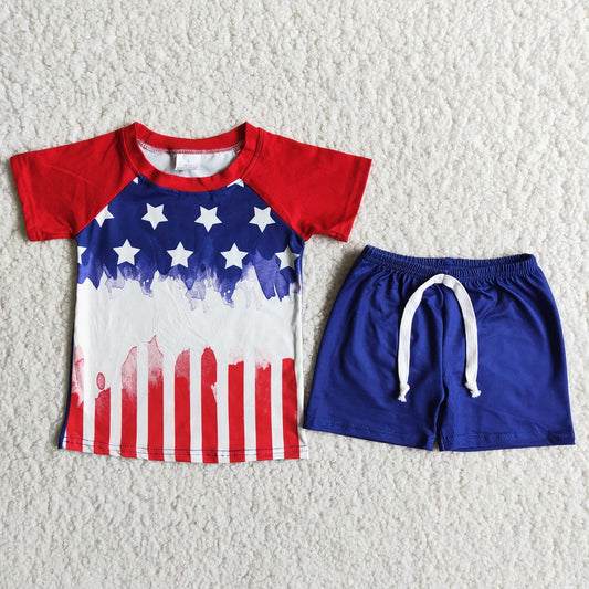 D8-19/D9-14 Sibling 4th Of July Shorts Outfit