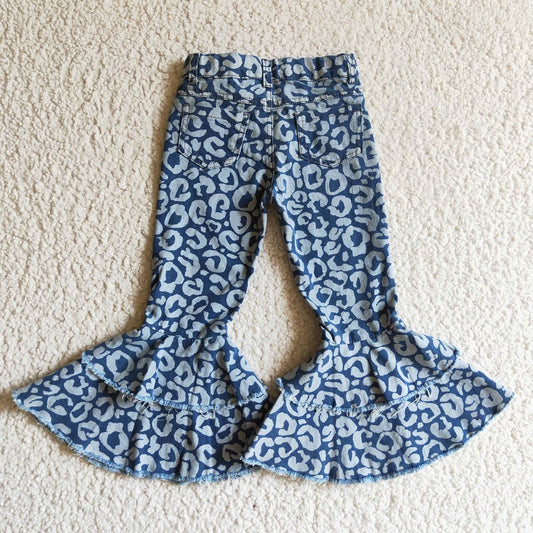 P0027 Girl Blue Spotted Bell Jeans