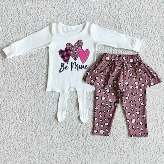 6 A25-28 Valentine Be Mine Girls Culottes Set