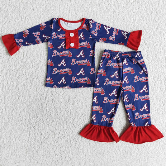 6 A30-17 / 6 A29-19 Baby Boys Girls Sibling Baseball Team Pajamas
