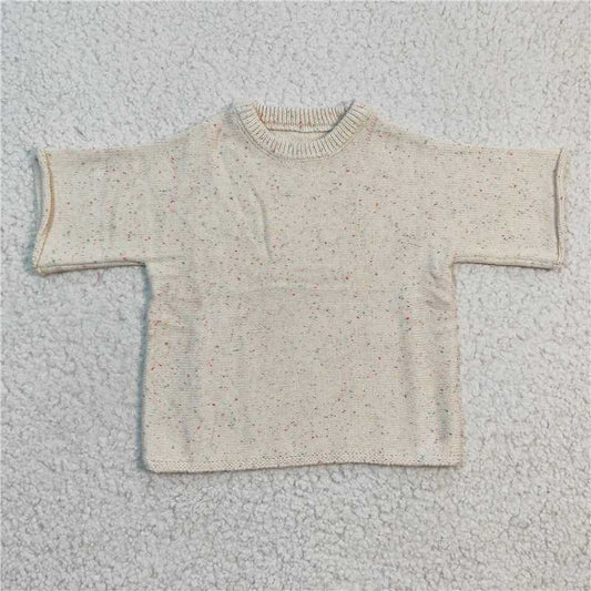 GT0144 Beige short sleeve sweater