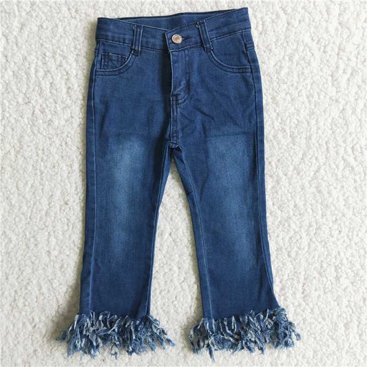 D4-29 Girls Blue Tassel Jeans