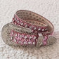 GB0004-M Kids Pink Sparkly Rhinestones Belts 31.8 inches