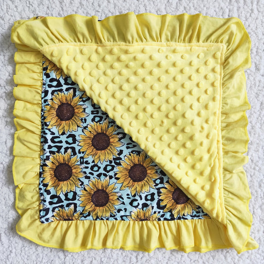 BL0005-29-43inches Baby Sunflower Leopard Nap Blankets