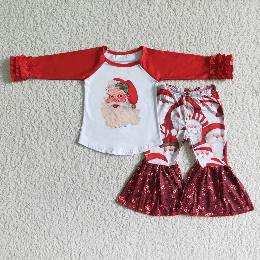 GLP0008 Christmas Girls Santa Bell Outfit