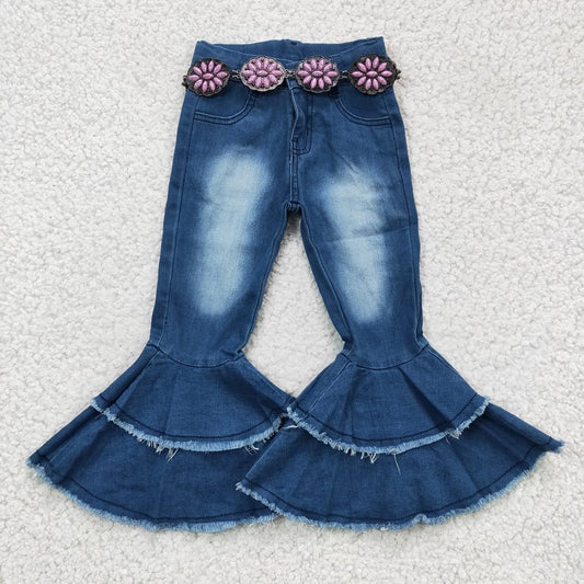 GB0011-M Girls Pink Gemstone Belt