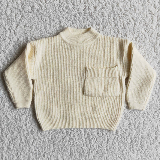 6 B13-39 Girl Cream Pocket Sweater