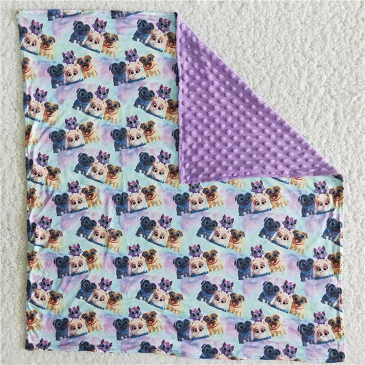 6 A16-16-74-83cm Blankets Cartoon Dog Purple