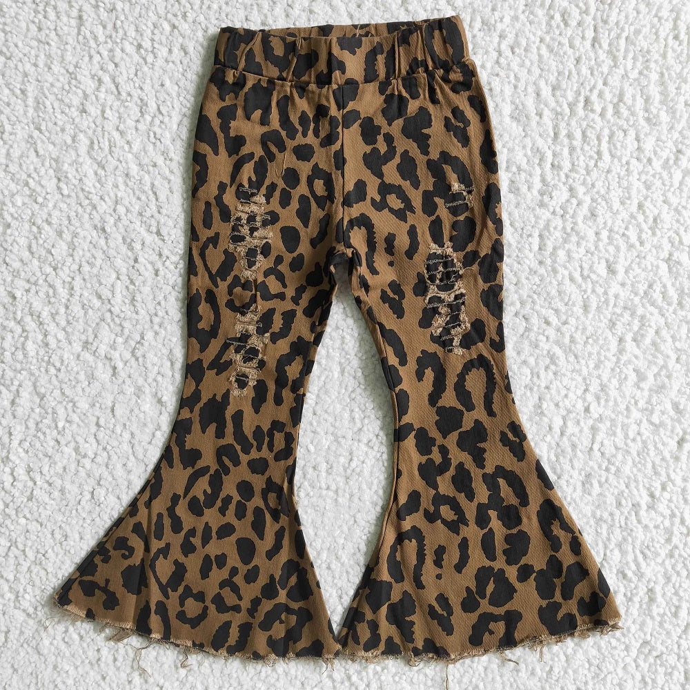 B3-28 Girls Leopard Jeans