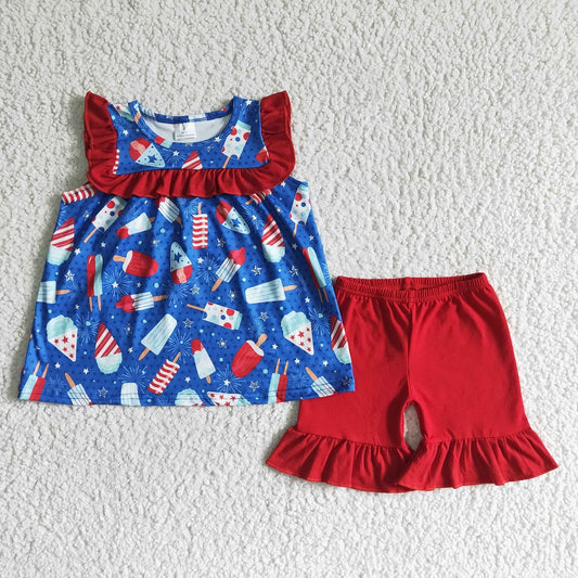 GSSO0044 / BSSO0025 Sibling July 4th Popsicle Outfits