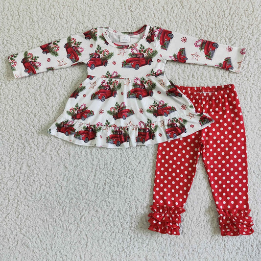 6 A23-15 Girls Christmas Truck Outfits