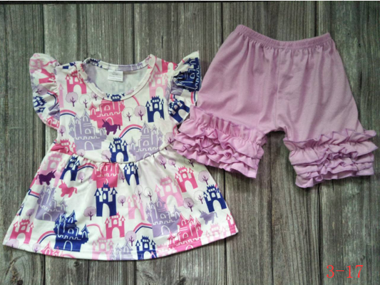 A15-17-1 Girls Castle Shorts Outfits