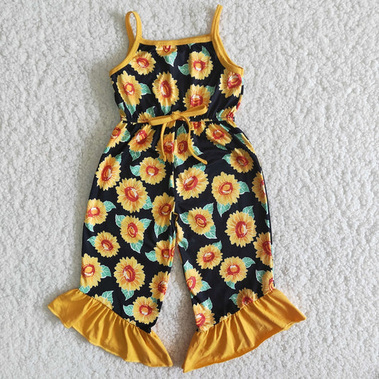 B14-22 Girls Sunflower Jumpsuit