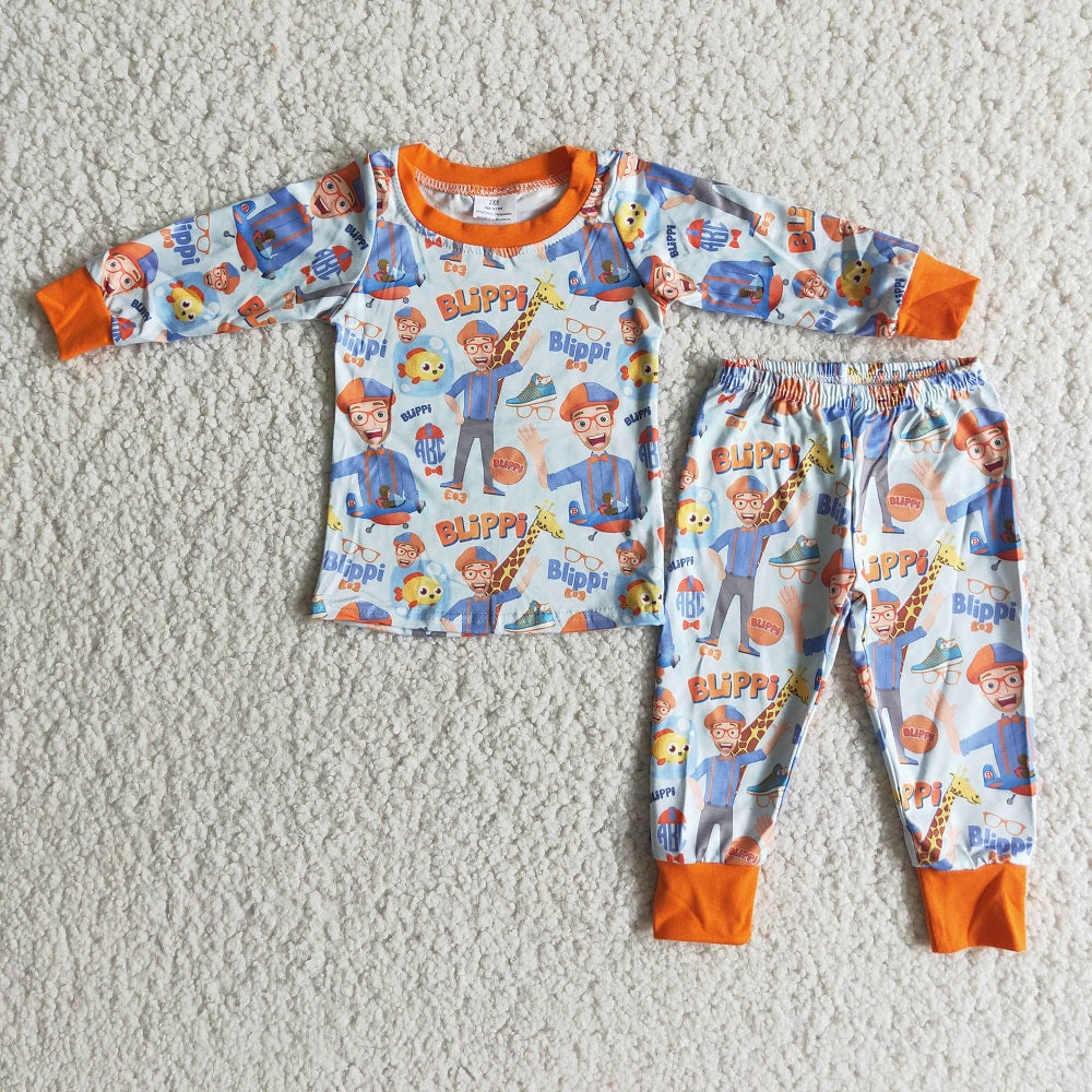 6 B10-23 Baby Boys Cartoon Glasses Character Pajamas