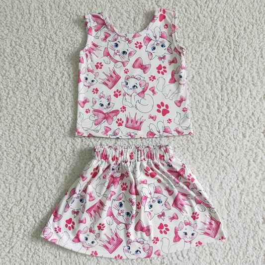 GSD0041 Girls Cat Skirt Outfits
