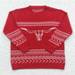 BT0218 Red bull head long-sleeved sweater