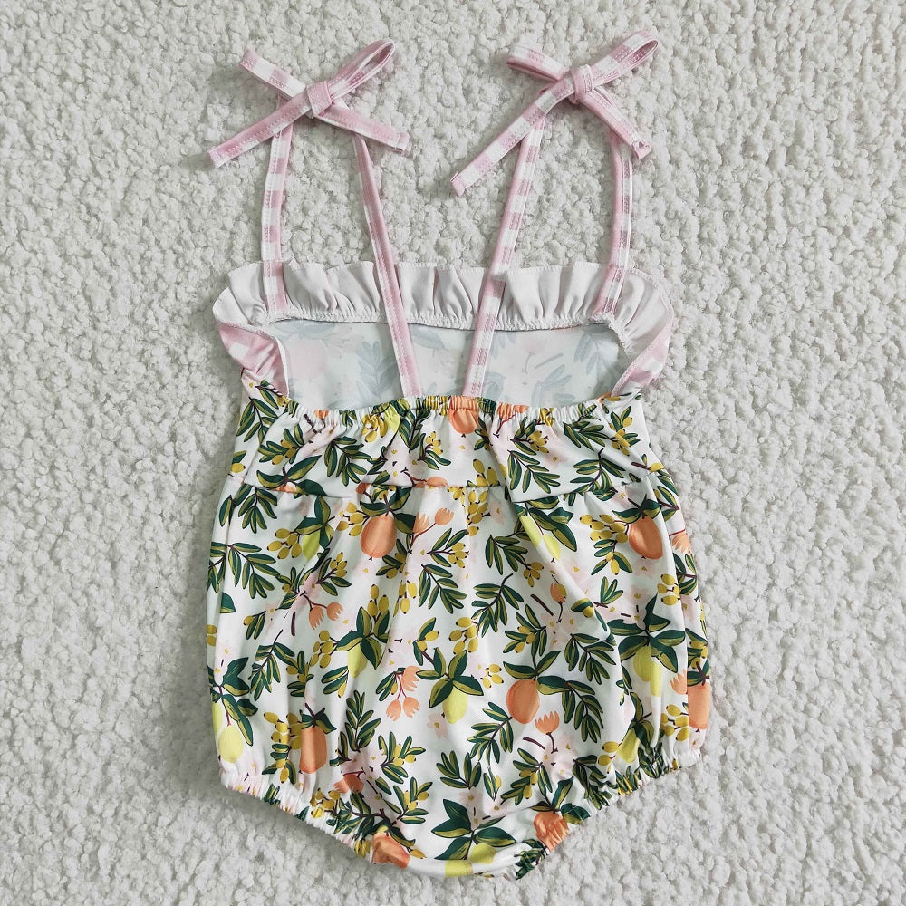 SR0030 Girls Peach Romper
